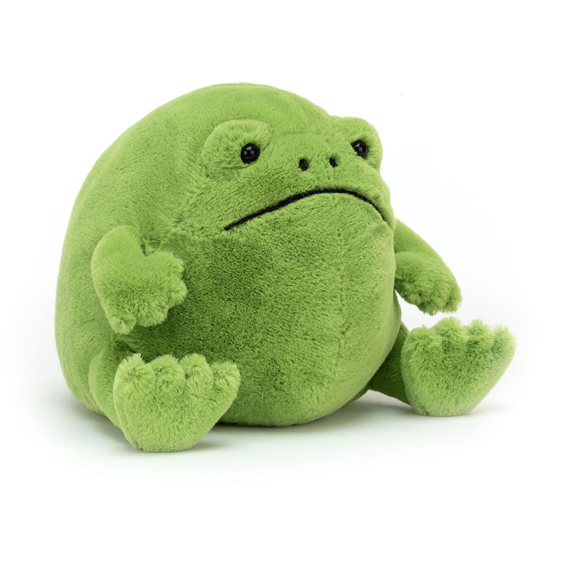 Sad Frog Plush – Soft Green Frog Toy (Cute Round Design)