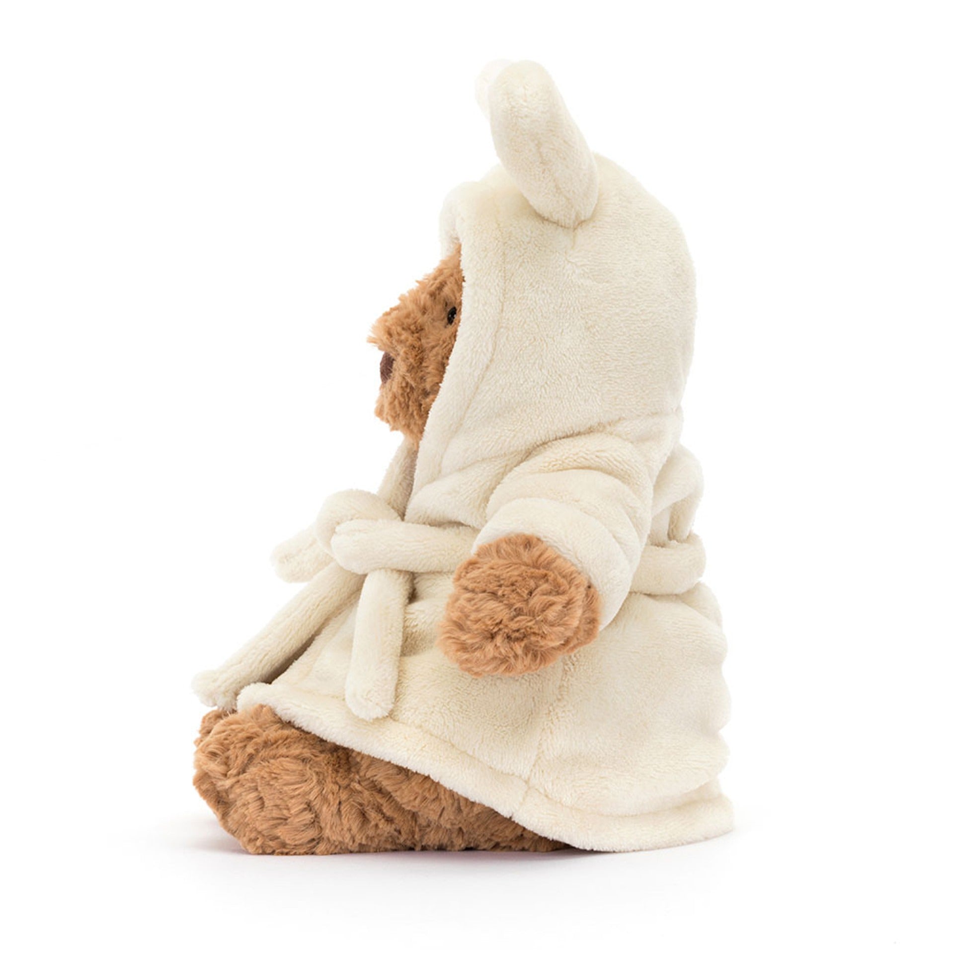 Bunny Robe Teddy Bear – Soft Plush Toy with Hooded Bathrobe (22 cm)