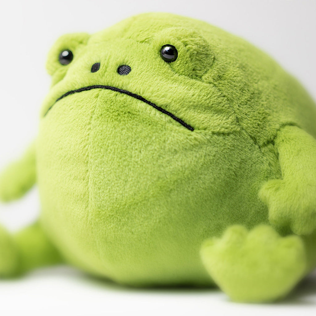 Sad Frog Plush – Soft Green Frog Toy (Cute Round Design)