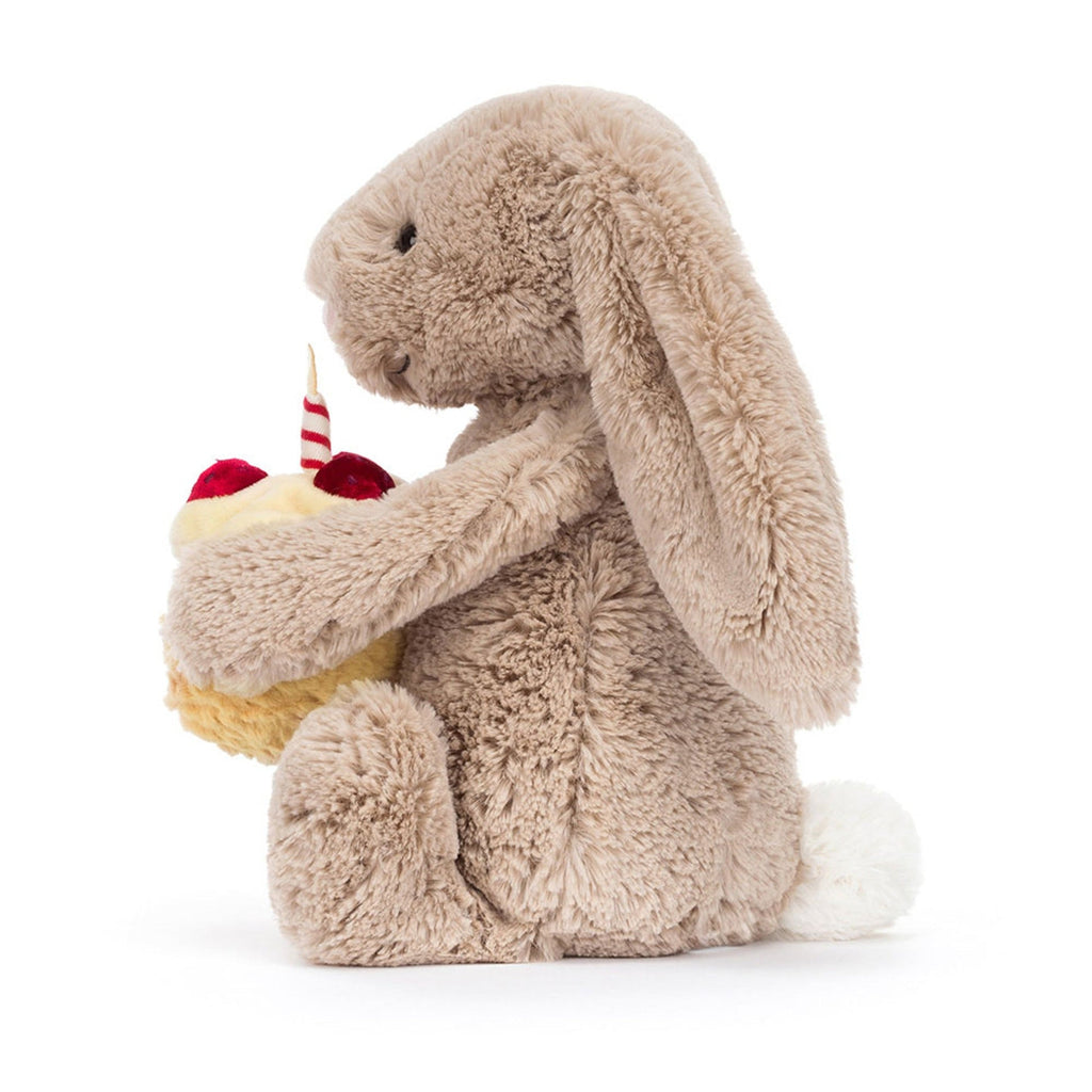 Birthday Bunny Plush – Soft Cuddly Rabbit with Mini Cake Toy