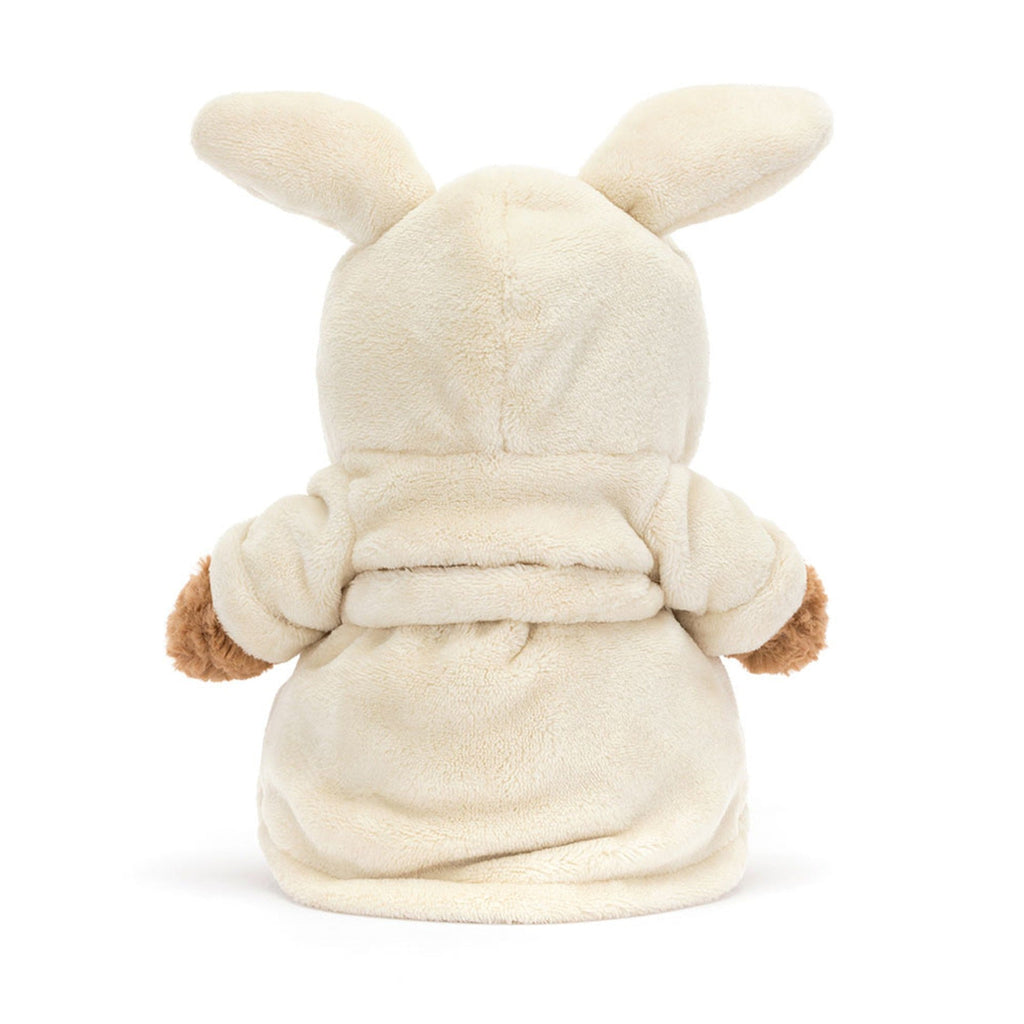 Bunny Robe Teddy Bear – Soft Plush Toy with Hooded Bathrobe (22 cm)
