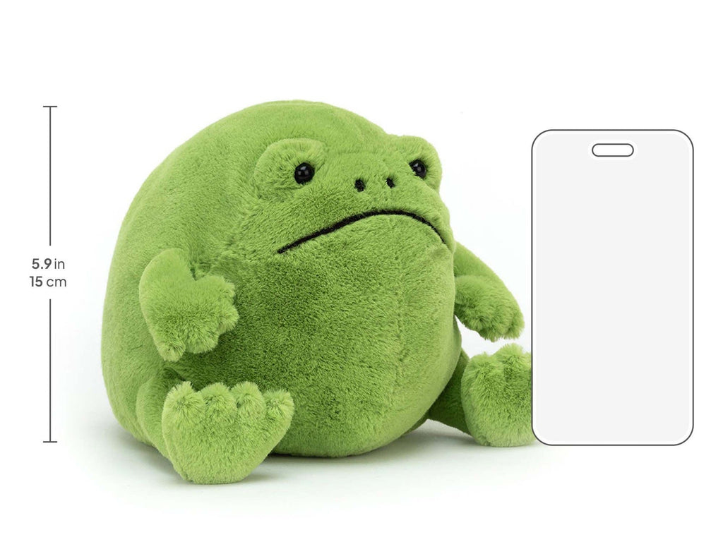 Sad Frog Plush – Soft Green Frog Toy (Cute Round Design)